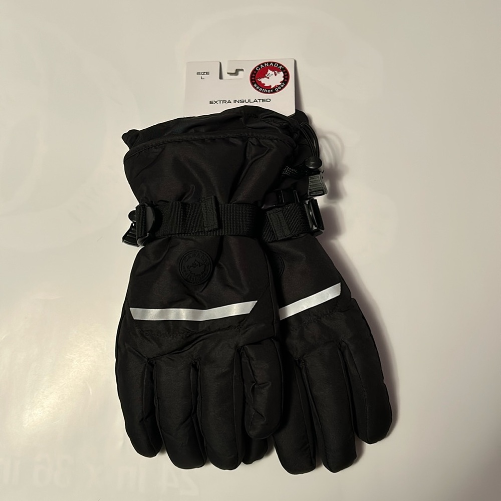 NEW CANADA Weather Gear Extra Insulated Men’s Ski Snow Winter Gloves L or S/M